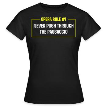 Opera singer, voice, opera - Women's T-Shirt - black - Front - AI Model Female 172 dark (172cm)