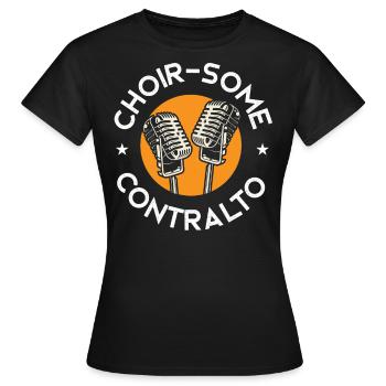 Opera singer, voice, opera - Women's T-Shirt - black - Front - AI Model Female 172 dark (172cm)