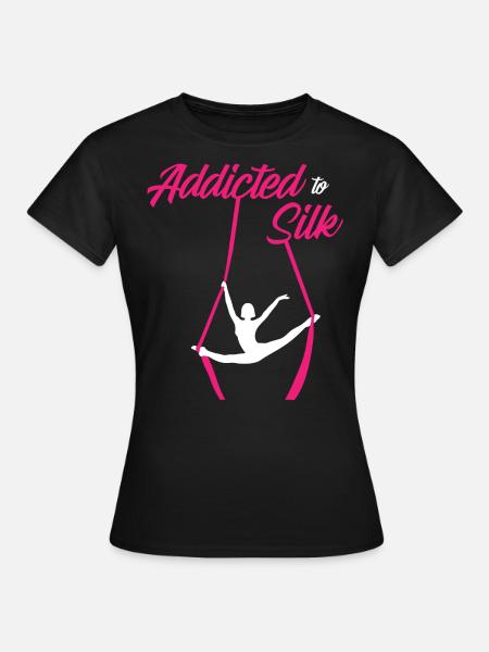 Luftsieger. Luftseide - Frauen T-Shirt - Schwarz