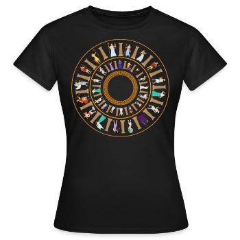 Rad Der Griechischen Mythologie - Frauen T-Shirt - Schwarz - Vorne - AI Model Female 172 dark (172cm)