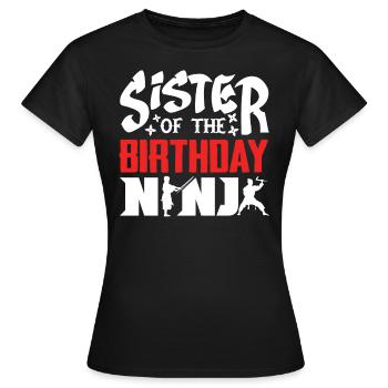 Geburtstag Der Ninja, Ninja, - Frauen T-Shirt - Schwarz - Vorne - AI Model Female 172 dark (172cm)