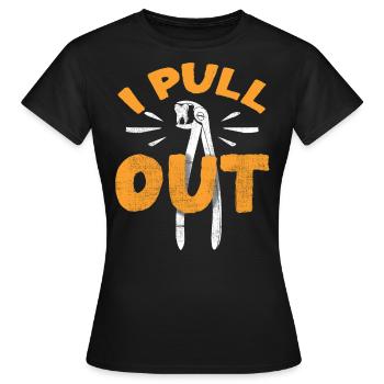 Zahnarztstudent, Ich Ziehe Aus - Frauen T-Shirt - Schwarz - Vorne - AI Model Female 172 dark (172cm)