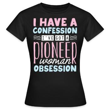 Besessenheit Der Pionierin - Frauen T-Shirt - Schwarz - Vorne - AI Model Female 172 dark (172cm)