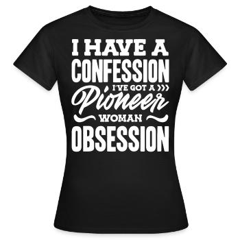 Obsession du pionnier - T-shirt Femme - noir - Devant - AI Model Female 172 dark (172cm)