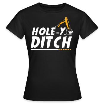 Baggerfahrer, Grabe Sachen Aus - Frauen T-Shirt - Schwarz - Vorne - AI Model Female 172 dark (172cm)