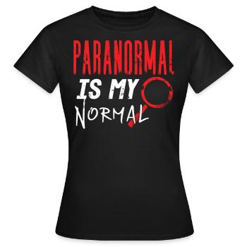 Ghost Hunter, compteur EMF, caméra thermique - T-shirt Femme - noir - Devant - AI Model Female 172 dark (172cm)