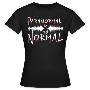 Ghost Hunter, compteur EMF, caméra thermique - T-shirt Femme - noir - Devant - AI Model Female 172 dark (172cm)
