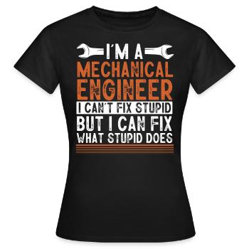 Ingénieur civil, Génie civil - T-shirt Femme - noir - Devant - AI Model Female 172 dark (172cm)