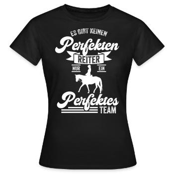 Pferdenarr, Pferd, Pferdesport - Frauen T-Shirt - Schwarz - Vorne - AI Model Female 172 dark (172cm)