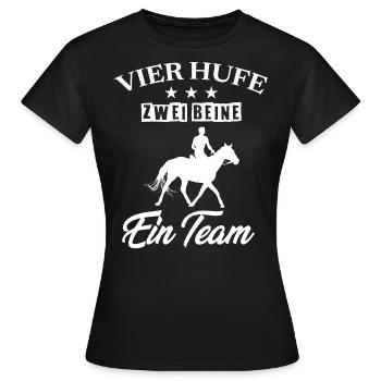 Pferdenarr, Pferd, Pferdesport - Frauen T-Shirt - Schwarz - Vorne - AI Model Female 172 dark (172cm)