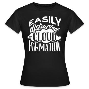 Wolkenbildung, Meteorologe - Frauen T-Shirt - Schwarz - Vorne - AI Model Female 172 dark (172cm)