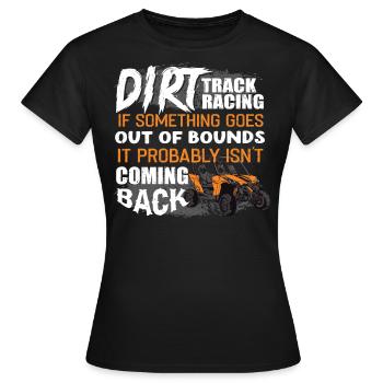 Course sur piste de terre - T-shirt Femme - noir - Devant - AI Model Female 172 dark (172cm)