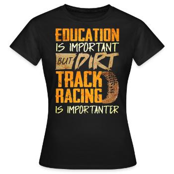 Course sur piste de terre - T-shirt Femme - noir - Devant - AI Model Female 172 dark (172cm)