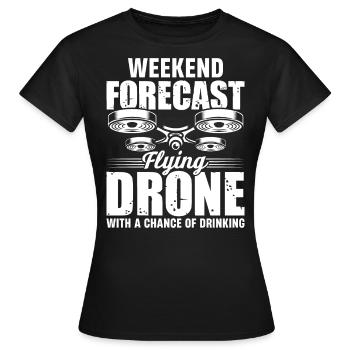 Drones, drones, drones volants - T-shirt Femme - noir - Devant - AI Model Female 172 dark (172cm)