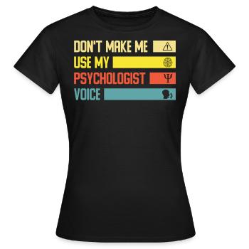 Psychologe - Frauen T-Shirt - Schwarz - Vorne - AI Model Female 172 dark (172cm)