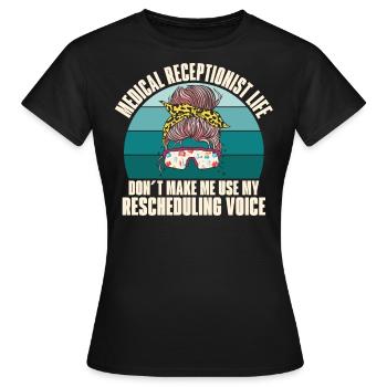 Medical receptionist - Women's T-Shirt - black - Front - AI Model Female 172 dark (172cm)