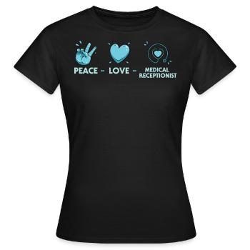Medical receptionist - Women's T-Shirt - black - Front - AI Model Female 172 dark (172cm)