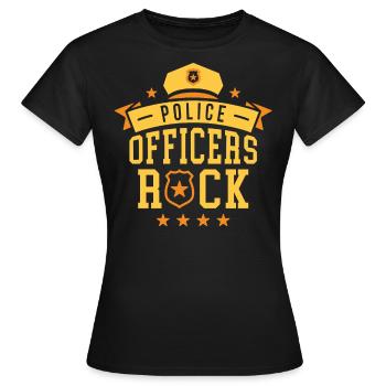 Appreciation of the policeman - Women's T-Shirt - black - Front - AI Model Female 172 dark (172cm)