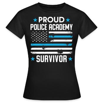 Appreciation of the policeman - Women's T-Shirt - black - Front - AI Model Female 172 dark (172cm)