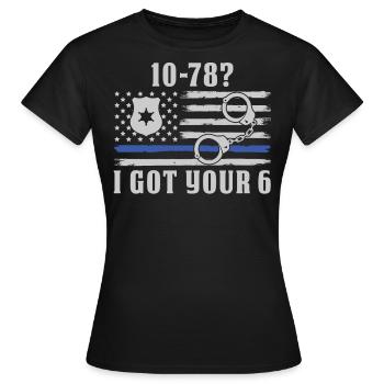 Appreciation of the policeman - Women's T-Shirt - black - Front - AI Model Female 172 dark (172cm)