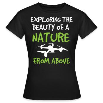 Drone volant, drones, drones, modèles réduits d’avions - T-shirt Femme - noir - Devant - AI Model Female 172 dark (172cm)