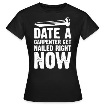 Charpentier, charpentier - T-shirt Femme - noir - Devant - AI Model Female 172 dark (172cm)
