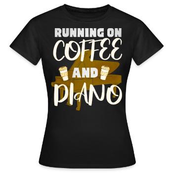 Pianiste, professeur de piano, pianiste, - T-shirt Femme - noir - Devant - AI Model Female 172 dark (172cm)