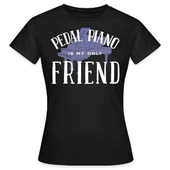 Pianiste, professeur de piano, pianiste, - T-shirt Femme - noir - Devant - AI Model Female 172 dark (172cm)