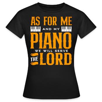 Pianiste, professeur de piano, pianiste, - T-shirt Femme - noir - Devant - AI Model Female 172 dark (172cm)