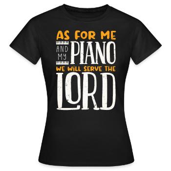 Pianiste, professeur de piano, pianiste, - T-shirt Femme - noir - Devant - AI Model Female 172 dark (172cm)