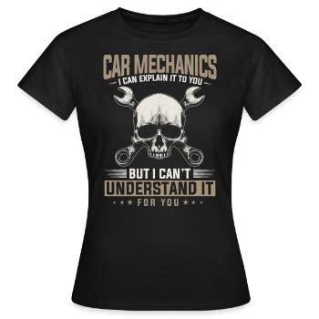Mécanicien automobile, mécanicien, mécanicien automobile - T-shirt Femme - noir - Devant - AI Model Female 172 dark (172cm)