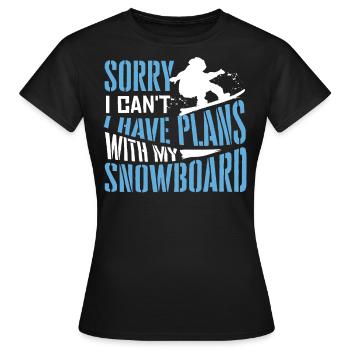 Snowboarders, Vacances snowboard, Matériel de snowboard - T-shirt Femme - noir - Devant - AI Model Female 172 dark (172cm)