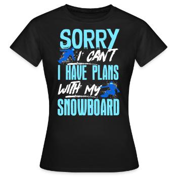 Snowboarders, Vacances snowboard, Matériel de snowboard - T-shirt Femme - noir - Devant - AI Model Female 172 dark (172cm)