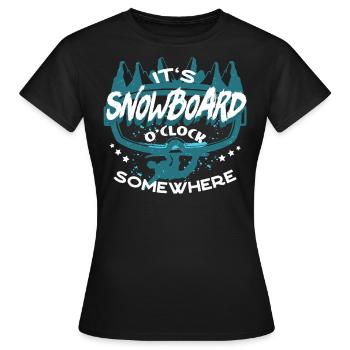 Snowboarders, Vacances snowboard, Matériel de snowboard - T-shirt Femme - noir - Devant - AI Model Female 172 dark (172cm)