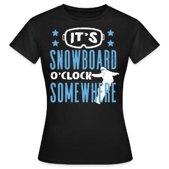 Snowboarders, Vacances snowboard, Matériel de snowboard - T-shirt Femme - noir - Devant - AI Model Female 172 dark (172cm)
