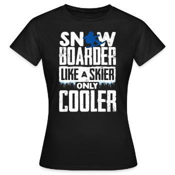 Snowboarders, Vacances snowboard, Matériel de snowboard - T-shirt Femme - noir - Devant - AI Model Female 172 dark (172cm)
