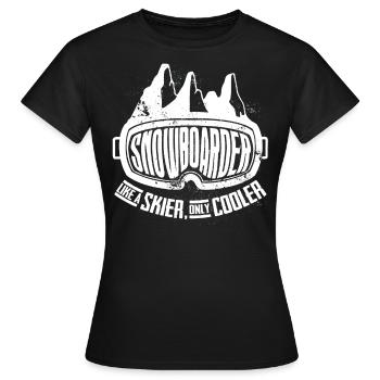 Snowboarders, Vacances snowboard, Matériel de snowboard - T-shirt Femme - noir - Devant - AI Model Female 172 dark (172cm)