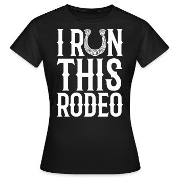 Rodeo, Verzierungen, Country, Cowboys - Frauen T-Shirt - Schwarz - Vorne - AI Model Female 172 dark (172cm)