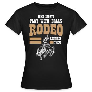 Rodeo, Verzierungen, Country, Cowboys - Frauen T-Shirt - Schwarz - Vorne - AI Model Female 172 dark (172cm)