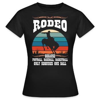 Rodeo, Verzierungen, Country, Cowboys - Frauen T-Shirt - Schwarz - Vorne - AI Model Female 172 dark (172cm)