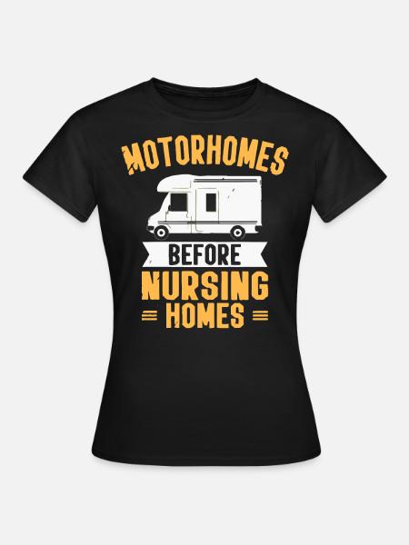 Wohnmobil-Camping - Frauen T-Shirt - Schwarz