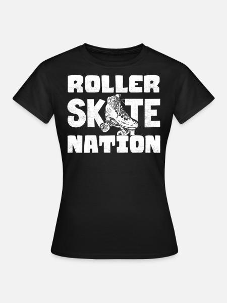 Skaten, Rollschuhlaufen - Frauen T-Shirt - Schwarz
