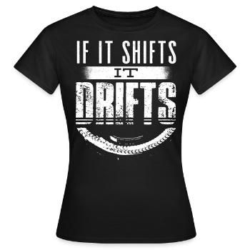 Dérive, Type de voiture, Amoureux des voitures, Tuning de voiture - T-shirt Femme - noir - Devant - AI Model Female 172 dark (172cm)
