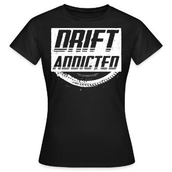 Dérive, Type de voiture, Amoureux des voitures, Tuning de voiture - T-shirt Femme - noir - Devant - AI Model Female 172 dark (172cm)