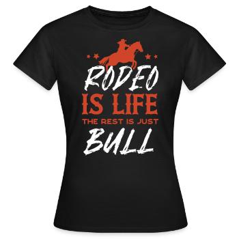 Rodéo, Équitation western, Amoureux des chevaux - T-shirt Femme - noir - Devant - AI Model Female 172 dark (172cm)