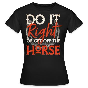 Rodéo, Équitation western, Amoureux des chevaux - T-shirt Femme - noir - Devant - AI Model Female 172 dark (172cm)