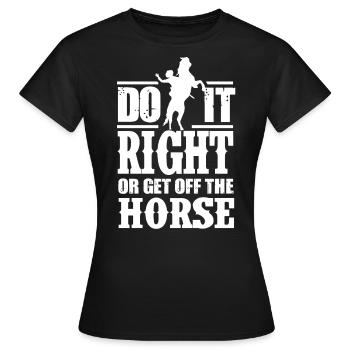 Rodéo, Équitation western, Amoureux des chevaux - T-shirt Femme - noir - Devant - AI Model Female 172 dark (172cm)