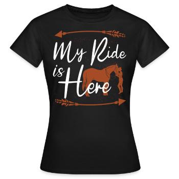 Rodéo, Équitation western, Amoureux des chevaux - T-shirt Femme - noir - Devant - AI Model Female 172 dark (172cm)