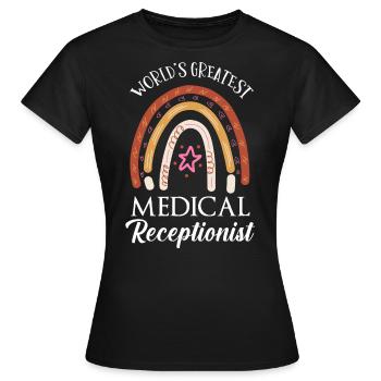 Medical receptionist - Women's T-Shirt - black - Front - AI Model Female 172 dark (172cm)