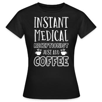 Medical receptionist - Women's T-Shirt - black - Front - AI Model Female 172 dark (172cm)